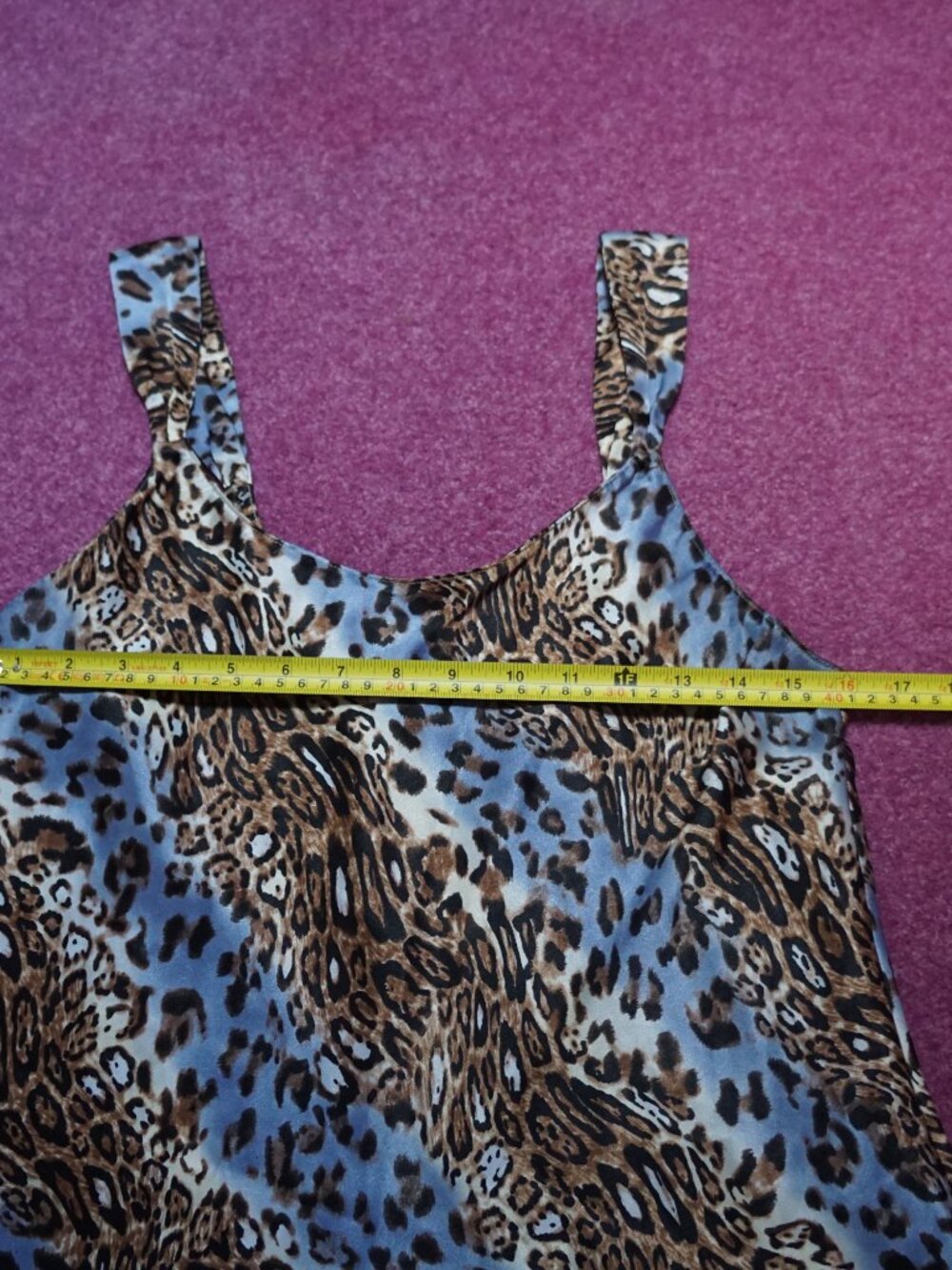 Vintage Amanda Stewart leopard print slip mini dress  Size M - Picture 2 of 5